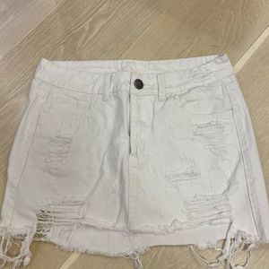 White jean skirt!